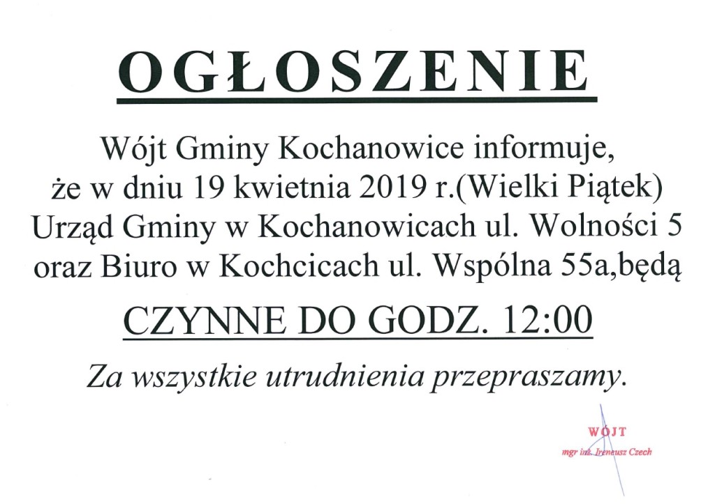 ogłoszenie