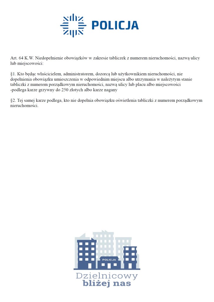 informacja dzielnicowego